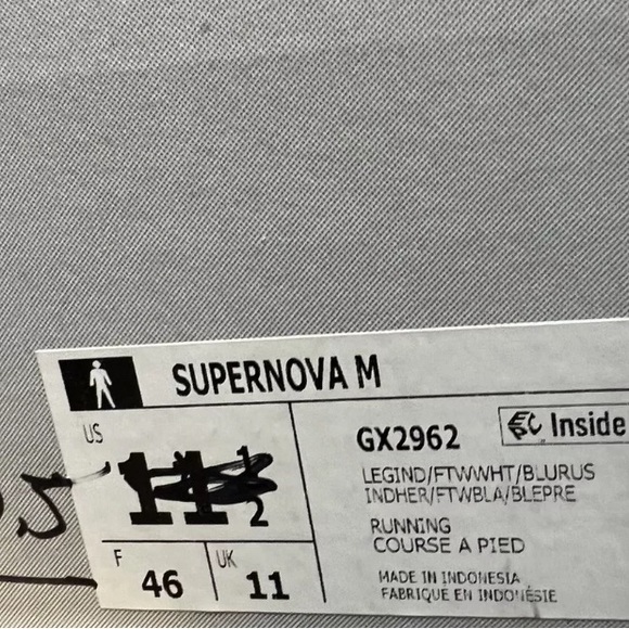 adidas Mens Supernova Running Shoe Black Size 10.5 M - Picture 6 of 6